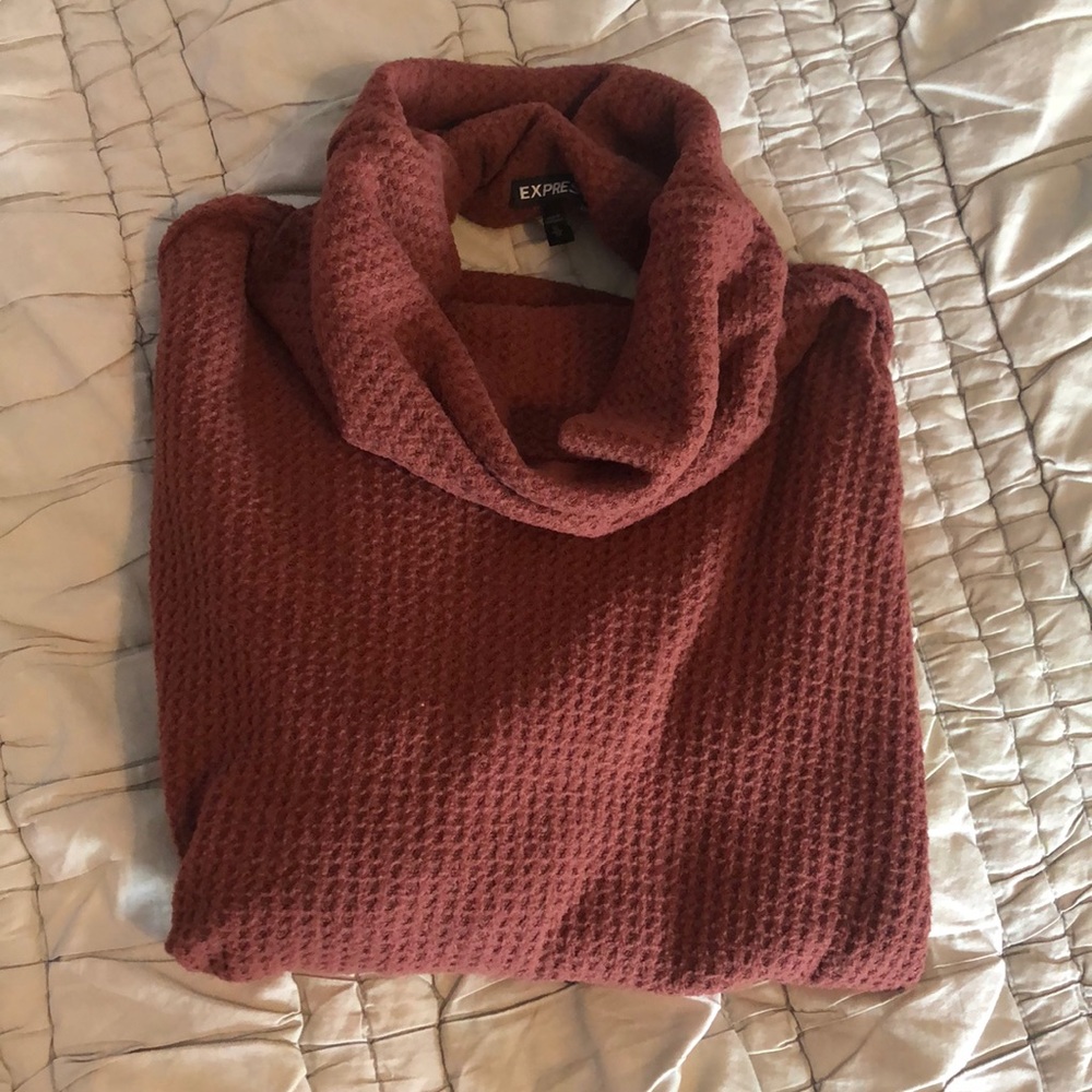 cowl neck sweater